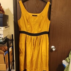 The Limited Mustard Dress with Black Band